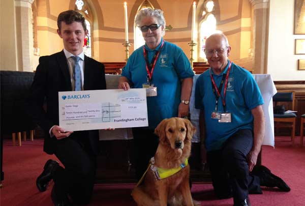 Charity Committee presents donation to ‘Guide Dogs for the Blind’