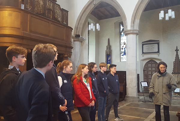 Year 9 Local History group tour St Michael’s Church