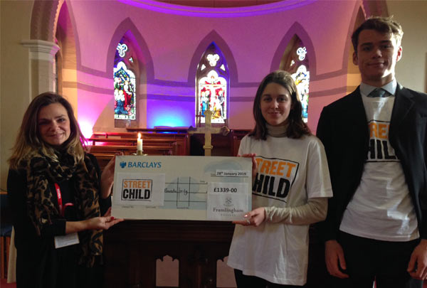 Framlingham College donate to Street Child Charity