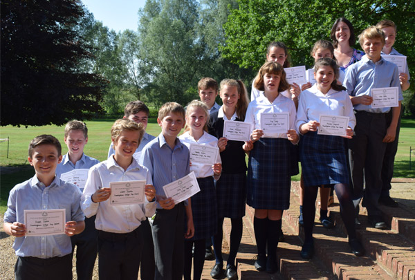 Smiles all round for our Year 7 and 8 Junior Maths Challenge award ...