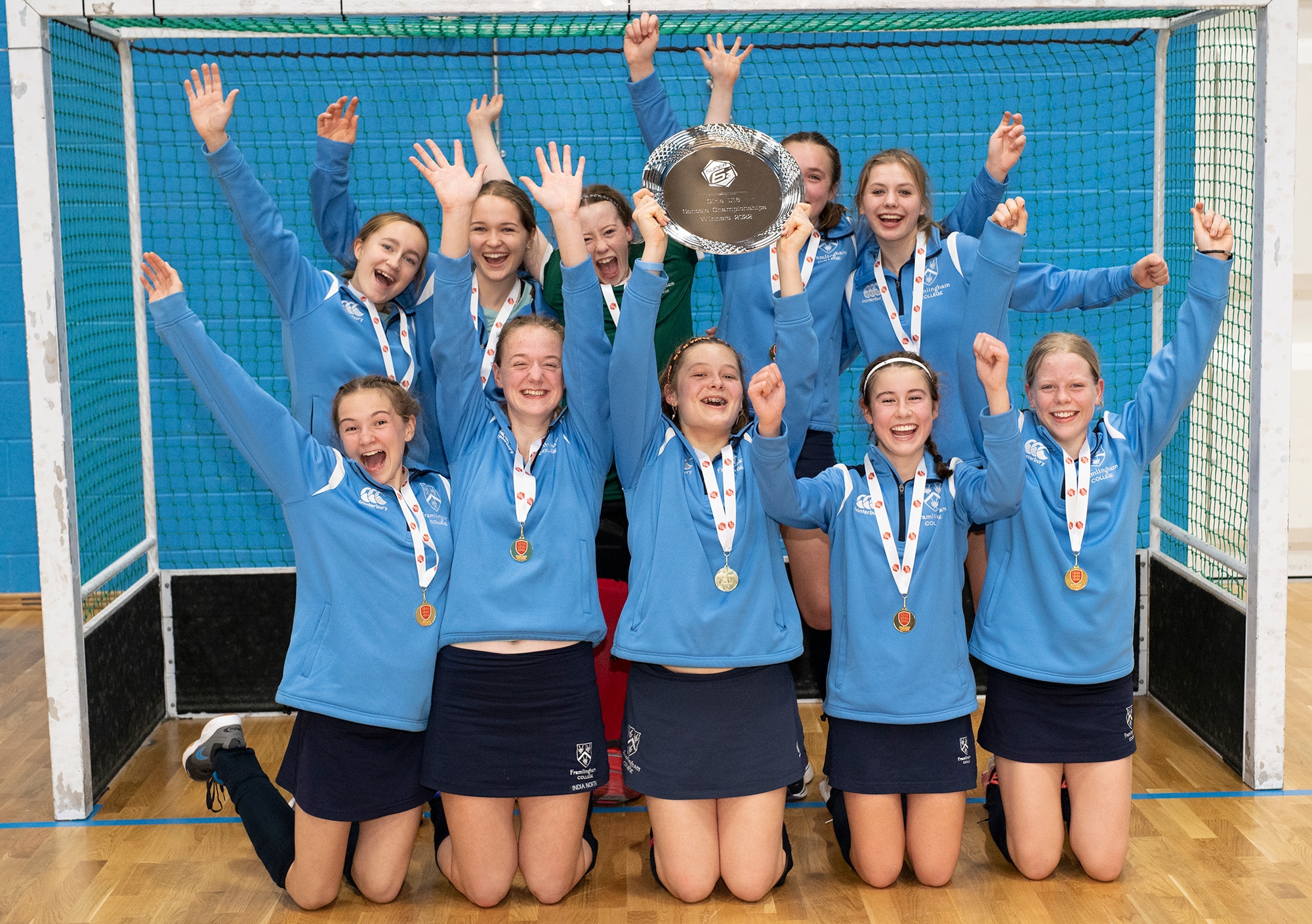 U16 girls take England Indoor Hockey Finals trophy with U18s also